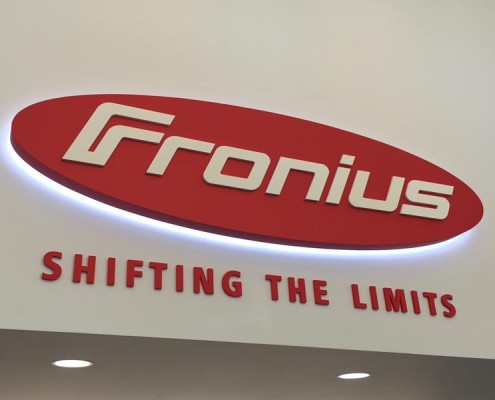 Fronius, Interior Signage, Entry Logo
